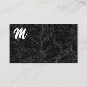 Carte De Visite Marbre noir   Monogramme
