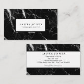 Carte De Visite Marbre noir professionnel (Devant / Derrière)