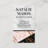 Carte De Visite Marbre noir rose Or Fusion (Dos)