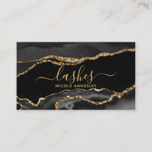 Marbre noir tendance Eyelash Spécialiste de beauté