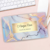 Carte De Visite Marbre & Or, code QR