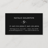 Carte De Visite Marbre Or et noir Lash Brow Beauté (Dos)