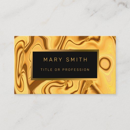 Carte De Visite Marbre Or Luxe (Devant)