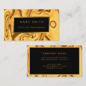 Carte De Visite Marbre Or Luxe (Devant / Derrière)