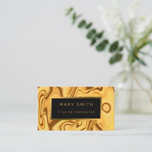 Carte De Visite Marbre Or Luxe (Debout devant)