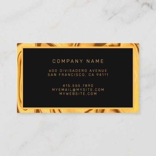 Carte De Visite Marbre Or Luxe (Dos)