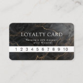 Carte De Visite Marbre, Or Noir, Fidélité Salon (Devant)
