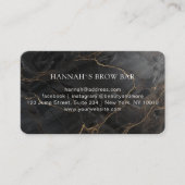 Carte De Visite Marbre, Or Noir, Salon, Fidélité (Devant)