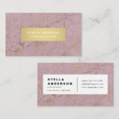 Carte De Visite Marbre or rose (Devant / Derrière)
