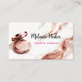 Carte De Visite Marbre or Rose chic (Devant)