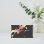Carte De Visite Marbre or Rose classique (Debout devant)