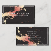 Carte De Visite Marbre or Rose classique (Devant / Derrière)