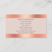 Carte De Visite Marbre or rose Moderne Élégant (Dos)