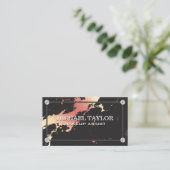 Carte De Visite Marbre or rose | Vis (Debout devant)