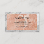 Carte De Visite Marbre orange | Bordure de marbre (Dos)