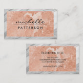 Carte De Visite Marbre orange | Bordure de marbre (Devant / Derrière)