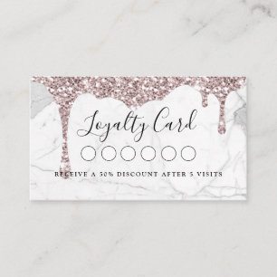 Carte De Visite Marbre & Parties scintillant Drop Salon & Spa Loya