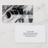 Carte De Visite Marbre | Photographe | Logo de la caméra (Devant / Derrière)