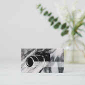 Carte De Visite Marbre | Photographe | Logo de la caméra (Debout devant)
