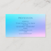 Carte De Visite Marbre pourpre bleu de ton de gradient (Dos)