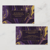 Carte De Visite Marbre pourpre et doré (Devant / Derrière)