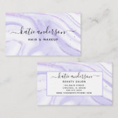 Carte De Visite Marbre pourpre moderne (Devant / Derrière)