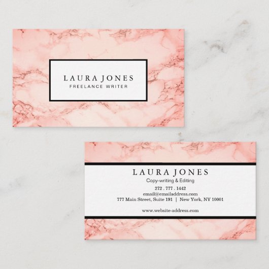 Carte De Visite Marbre professionnel (Devant / Derrière)
