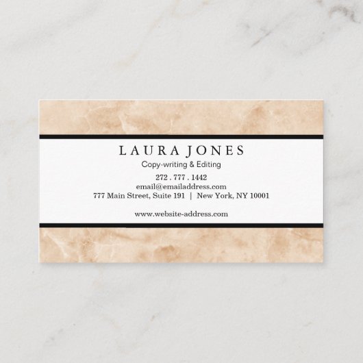 Carte De Visite Marbre professionnel (Dos)