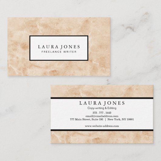 Carte De Visite Marbre professionnel (Devant / Derrière)