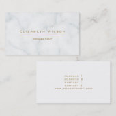 Carte De Visite marbre professionnel élégant clair (Devant / Derrière)
