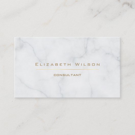 Carte De Visite marbre professionnel élégant clair (Devant)