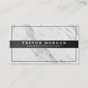 Carte De Visite Marbre professionnel en cuir noir