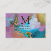 Carte De Visite Marbre professionnel en lavande d'or (Dos)