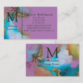 Carte De Visite Marbre professionnel en lavande d'or (Devant / Derrière)