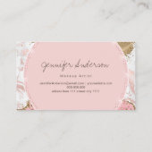 Carte De Visite Marbre rose agate or moderne élégant diamant (Dos)