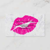 Carte De Visite Marbre rose au néon de bronzage de typographie de (Dos)