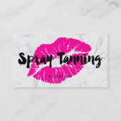 Carte De Visite Marbre rose au néon de bronzage de typographie de (Devant)