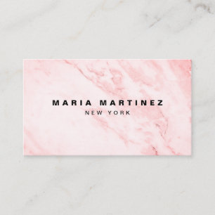 Carte De Visite Marbre Rose Boutique Luxe Personnalisée