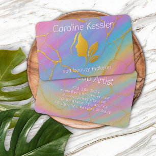 Carte De Visite Marbré Rose Chic Turquoise Bleu Sarcelle Or Violet