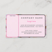 Carte De Visite Marbre rose clair Agate Collection moderne (Dos)