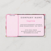 Carte De Visite Marbre rose clair Agate Collection populaire (Dos)