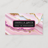 Carte De Visite Marbre rose clair Agate Collection tendance (Devant)