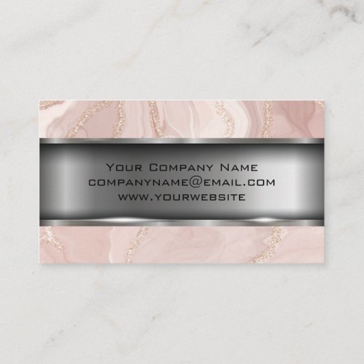 Carte De Visite Marbre rose | Couleur (Dos)