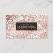 Carte De Visite Marbre rose de feuille de palmier d'or de (Dos)
