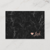 Carte De Visite Marbre rose de noir d'or de soins ultérieurs (Dos)