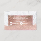 Carte De Visite Marbre rose de parties scintillantes de (Dos)