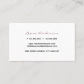 Carte De Visite Marbre rose d'or de maquilleur à la mode (Dos)