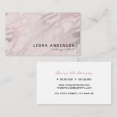 Carte De Visite Marbre rose d'or de maquilleur à la mode (Devant / Derrière)