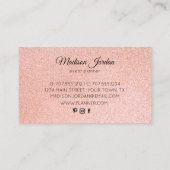 Carte De Visite Marbre rose et or moderne (Dos)