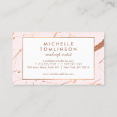 Carte De Visite Marbre rose et Rose (Dos)